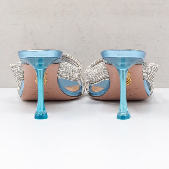 Aquazzura Gatsby Ice Blue Mules, Size 37 EU (7 US) - Picture 5 of 8